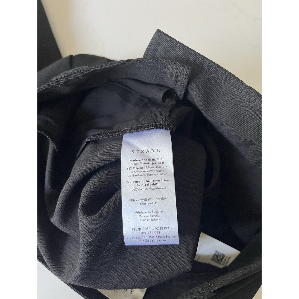 Sezane Black Clarine Skirt Size 2 - EUR 34 Pockets Button Front NWT - Picture 5 of 7